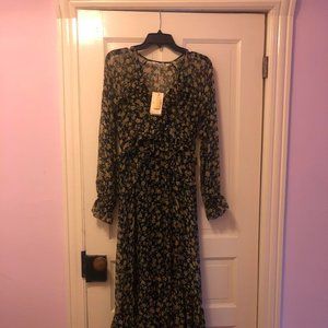 DÔEN MAXI SAFFRON DRESS -- DIANTHUS MEADOW